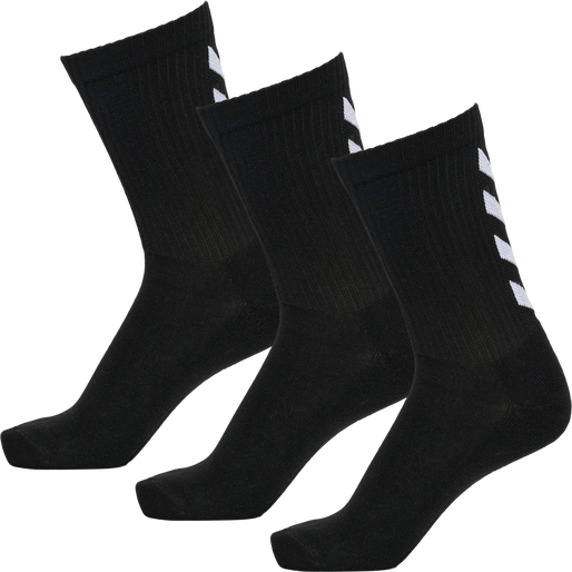 FUNDAMENTAL 3-PACK SOCK, BLACK, packshot