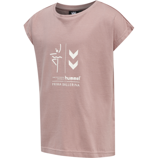 hmlPRIMA BEE T-SHIRT S/S, WOODROSE, packshot