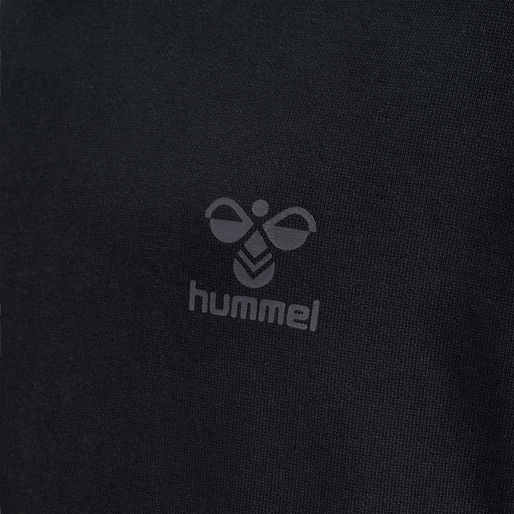 hmlOFFGRID HOODIE KIDS, JET BLACK/FORGED IRON, packshot
