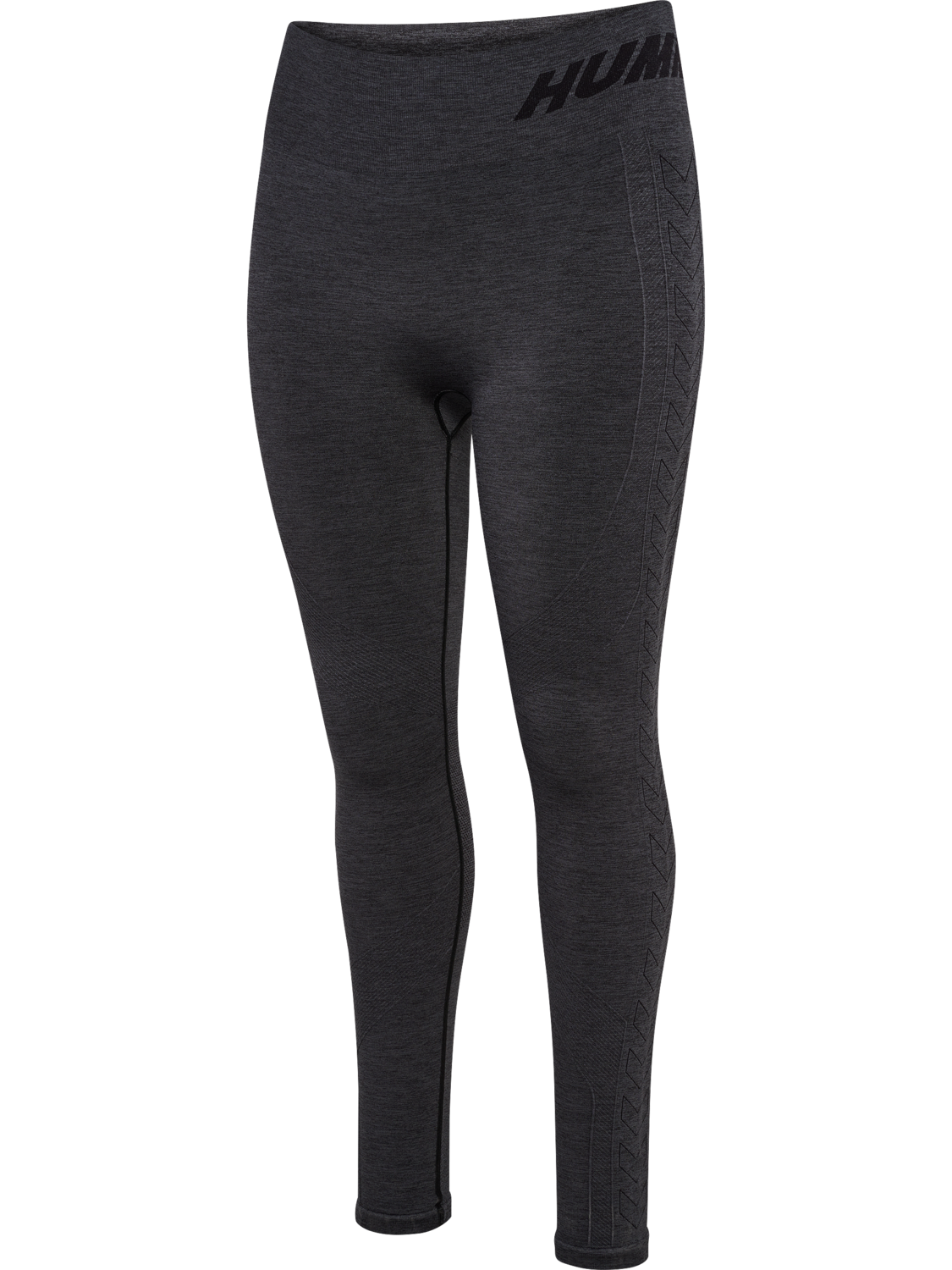 hmlTE CURVE SEAMLESS MW TIGHTS, BLACK MELANGE, packshot