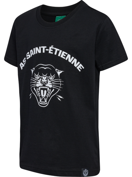 ASSE FAN AS SAINT ETIENNE TEE KIDS, BLACK, packshot