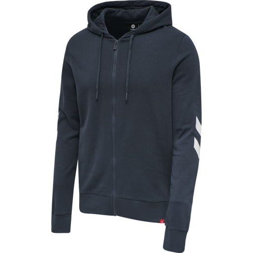 hmlLEGACY ZIP HOODIE PLUS, BLUE NIGHTS, packshot