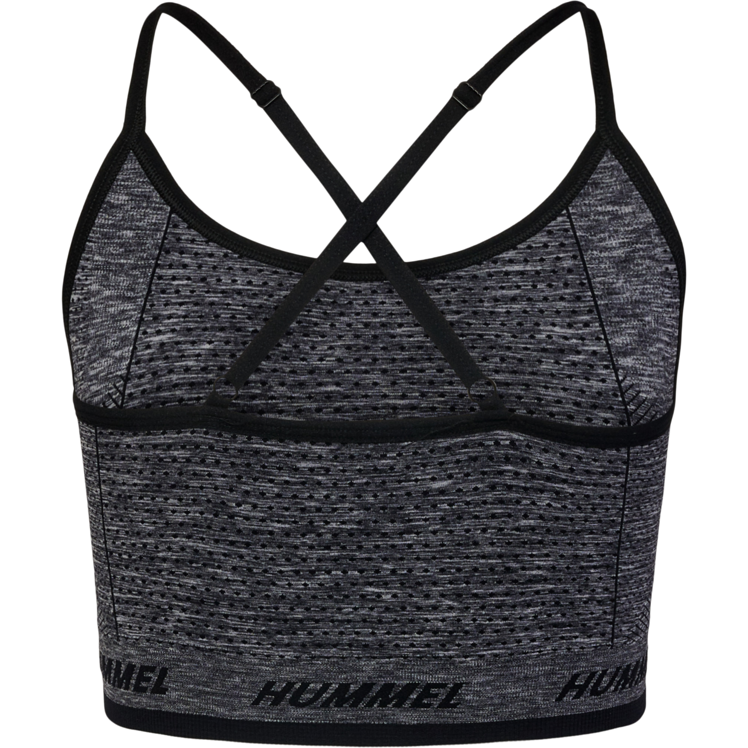 hmlTE CAMI SEAMLESS SPORTS TOP, BLACK MELANGE, packshot