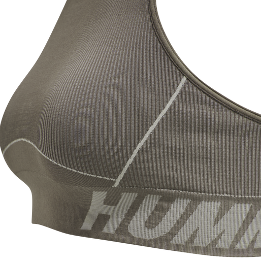 hmlTE CHRISTEL SEAMLESS SPORTS TOP, CHATEAU GRAY/DRIFTWOOD MELANGE hmlTE CHRISTEL SEAMLESS SPORTS TOP, CHATEAU GRAY/DRIFTWOOD MELANGE, packshot