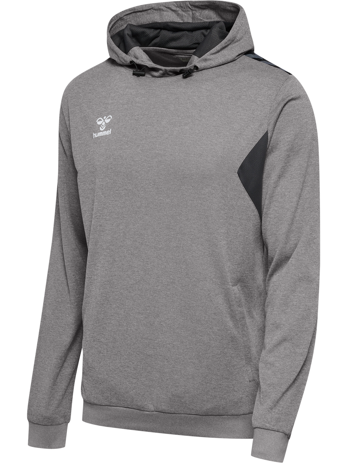 hmlAUTHENTIC PL HOODIE, GREY MELANGE, packshot