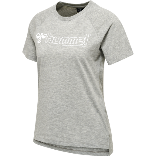 hmlNONI 2.0 T-SHIRT, GREY MELANGE, packshot