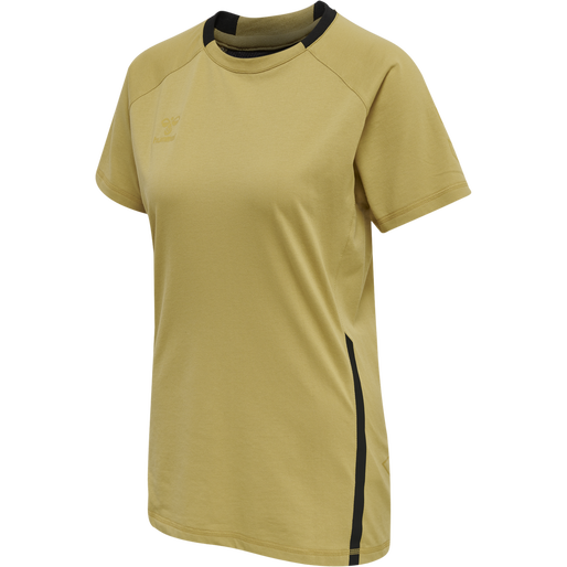 hmlCIMA XK T-SHIRT S/S WOMAN, ANTIQUE GOLD, packshot
