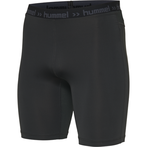 HML FIRST PERFORMANCE TIGHT SHORTS, BLACK, packshot