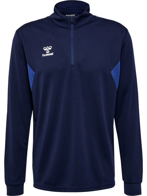 hmlAUTHENTIC HALF ZIP SWEAT, MARINE, packshot