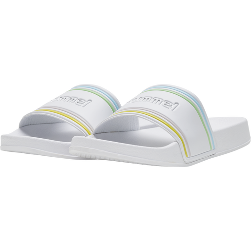 POOL SLIDE RETRO, WHITE/MULTICOLOR, packshot