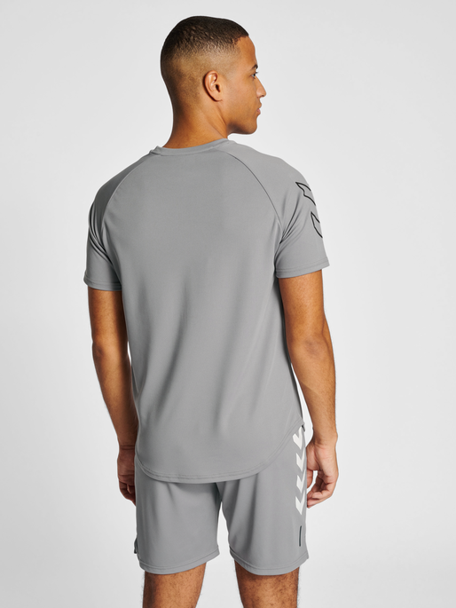 hummel TE TOPAZ T-SHIRT - SHARKSKIN