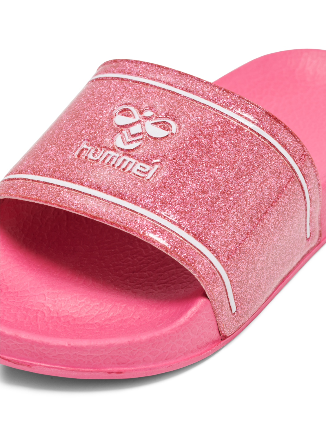 POOL SLIDE GLITTER JR, RASPBERRY, packshot