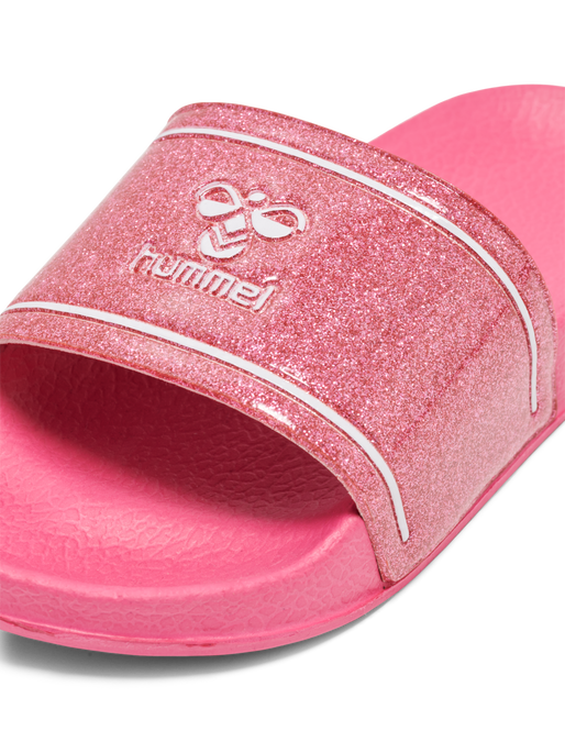 POOL SLIDE GLITTER JR, RASPBERRY, packshot