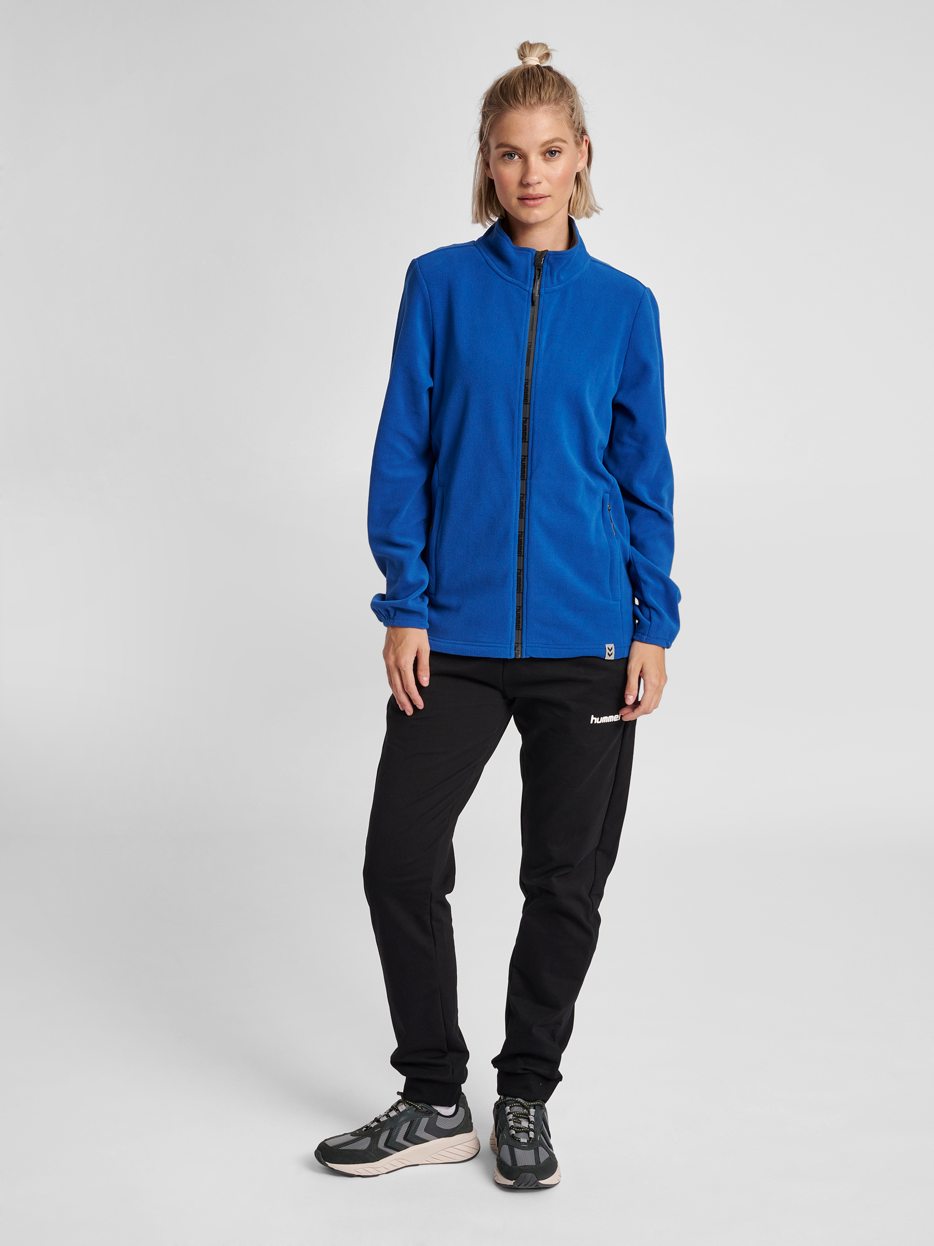blue zip up fleece