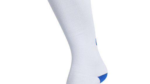 ELITE INDOOR SOCK HIGH, WHITE/TRUE BLUE, packshot
