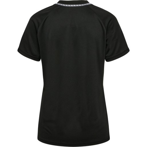 hmlONGRID POLY JERSEY S/S WO, JET BLACK/FORGED IRON, packshot