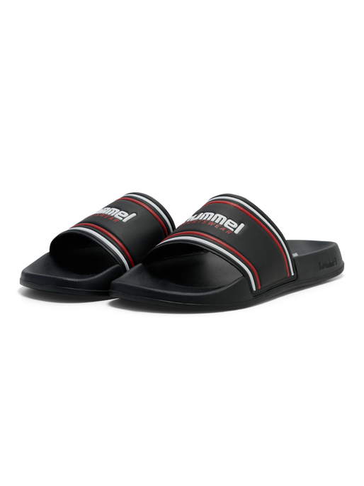 POOL SLIDE RT, BLACK/WHITE/RED, packshot