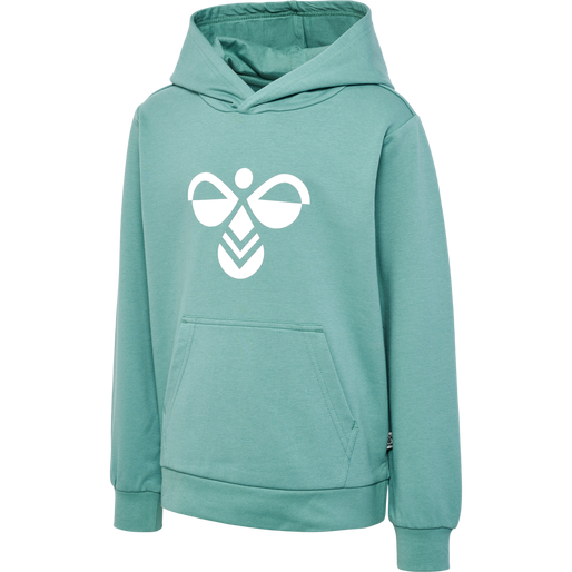 hmlCUATRO HOODIE, MINERAL BLUE, packshot