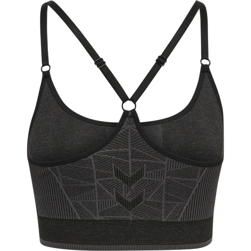 hmlMT ENERGY SEAMLESS SPORTS TOP, BLACK/ASPHALT MELANGE hmlMT ENERGY SEAMLESS SPORTS TOP, BLACK/ASPHALT MELANGE, packshot