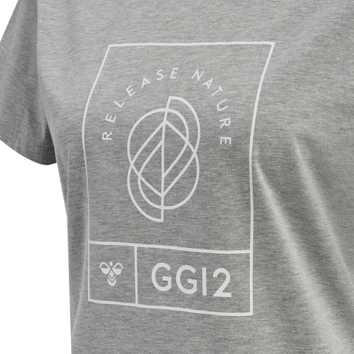 hmlGG12 T-SHIRT S/S WOMAN, GREY MELANGE, packshot