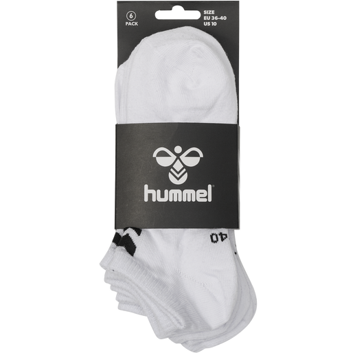 hmlCHEVRON 6-PACK ANKLE SOCKS, WHITE/WHITE, packshot