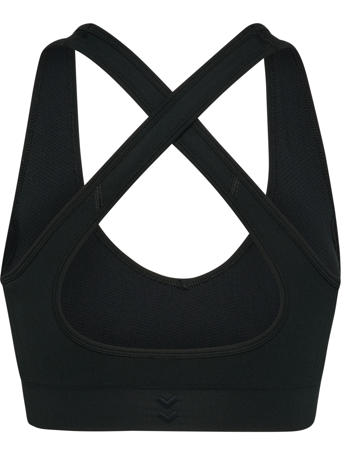 hmlHIIT SEAMLESS V SHAPE PADDED BRA, BLACK, packshot