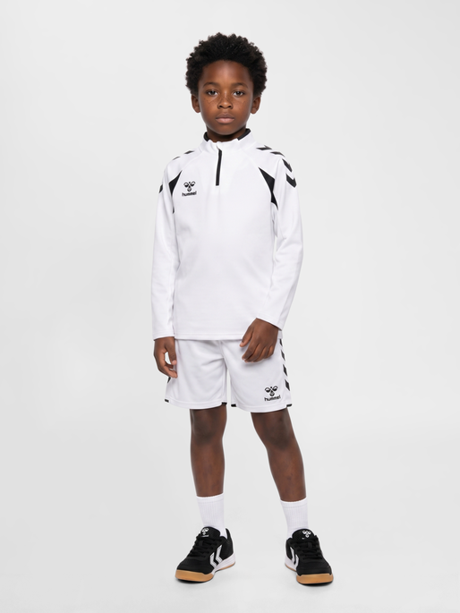 hmlCORE 2.0 SHORTS KIDS, WHITE/BLACK, model