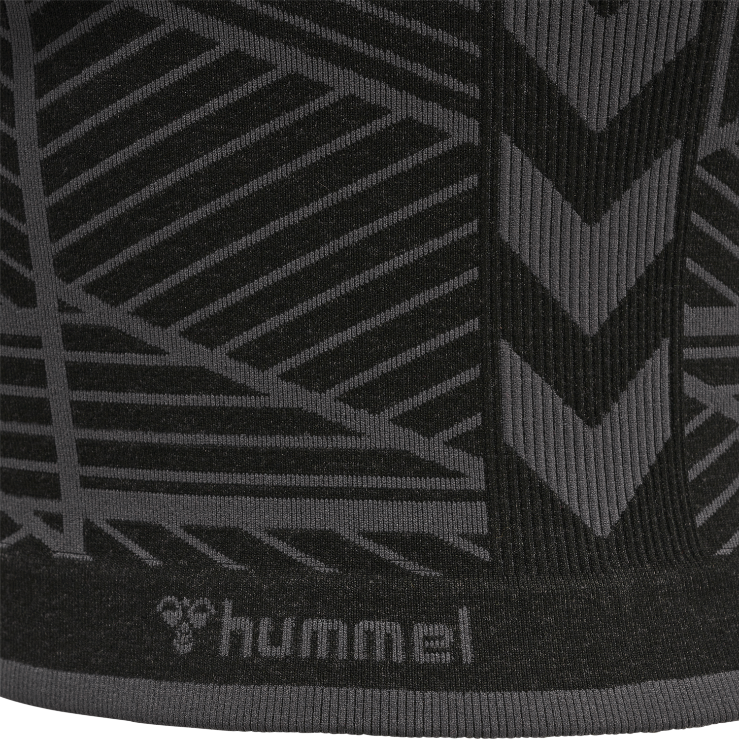 hmlMT ENERGY SEAMLESS CROP TOP, BLACK/ASPHALT MELANGE, packshot