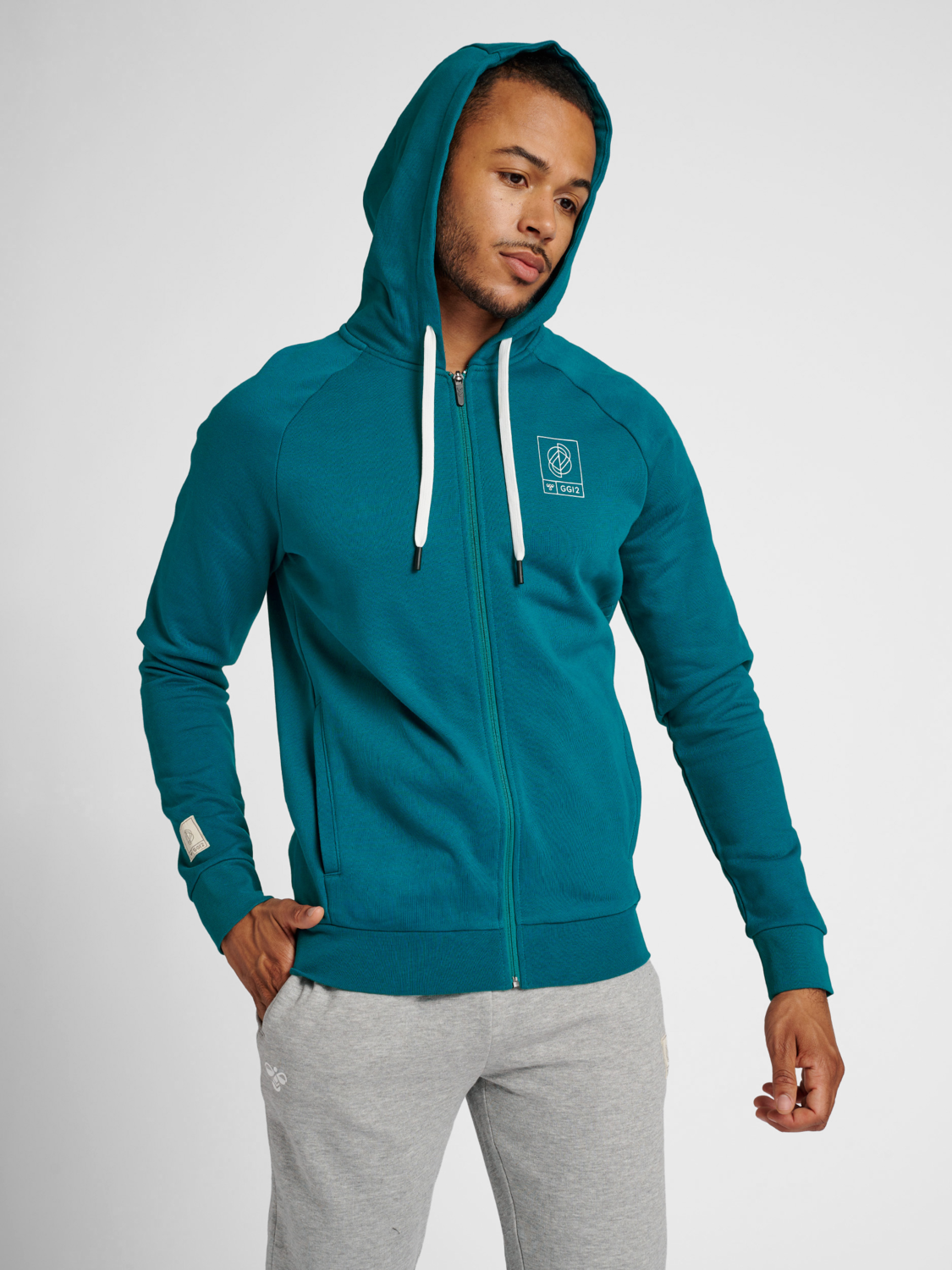 hummel GG12 SWEAT ZIP HOODIE - DEEP 