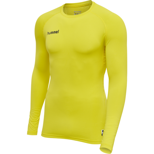 HML FIRST PERFORMANCE JERSEY L/S, BLAZING YELLOW, packshot