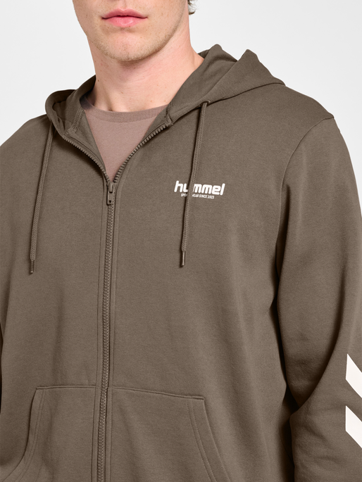 hmlLEGACY 2.0 ZIP HOODIE, DARK NIGHT, model
