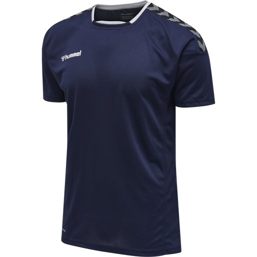 hmlAUTHENTIC KIDS POLY JERSEY S/S, MARINE, packshot