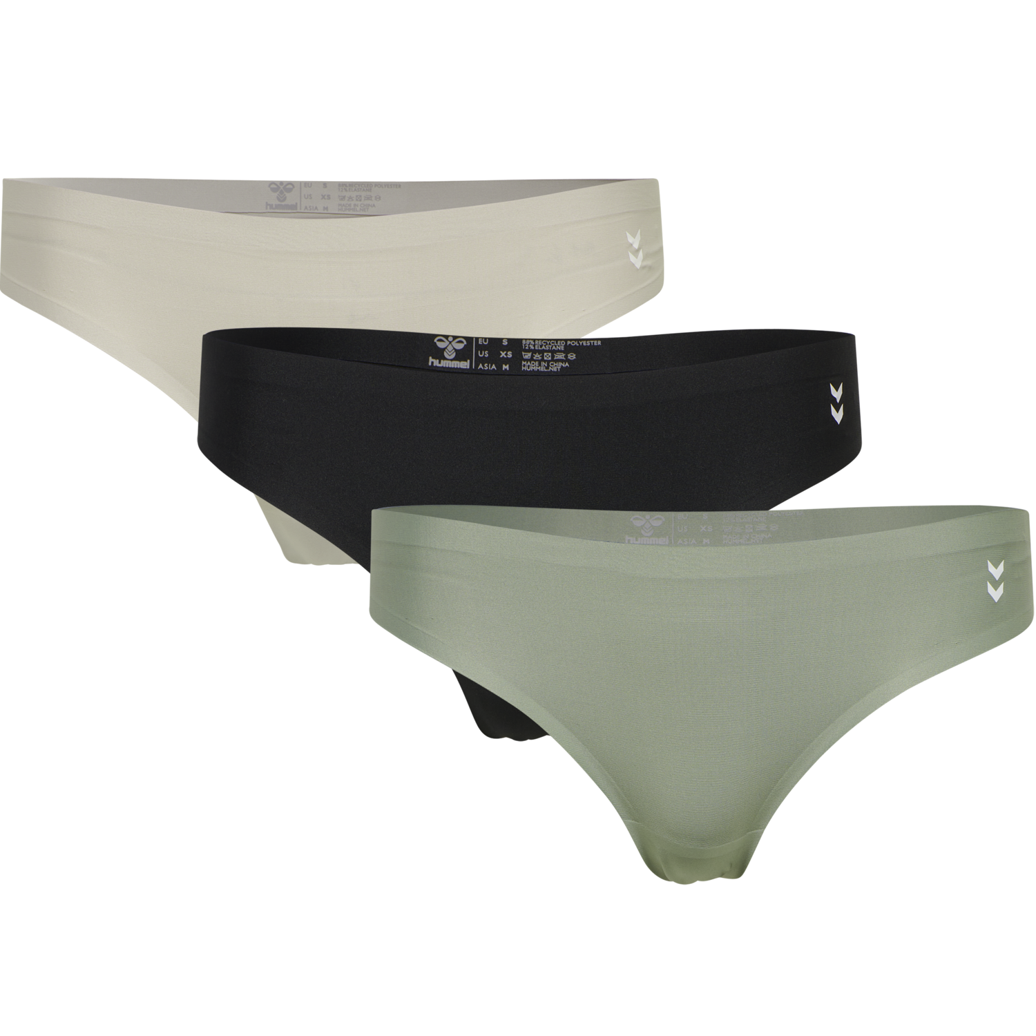 hmlMT BREEZE THONG 3-PACK, BLACK, packshot