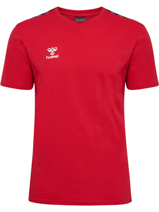 hmlAUTHENTIC CO T-SHIRT S/S, TRUE RED, packshot