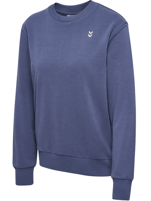 hmlPULSE W SWEAT CREWNECK, BLUE INDIGO, packshot