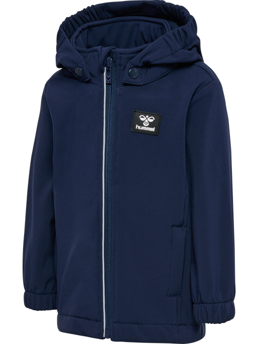 hmlMARS TEX MINI SOFTSHELL JACKET, BLACK IRIS, packshot