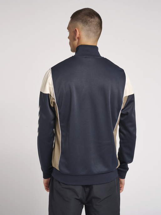 hmlNICHLAS ZIP JACKET, DARK NAVY, model