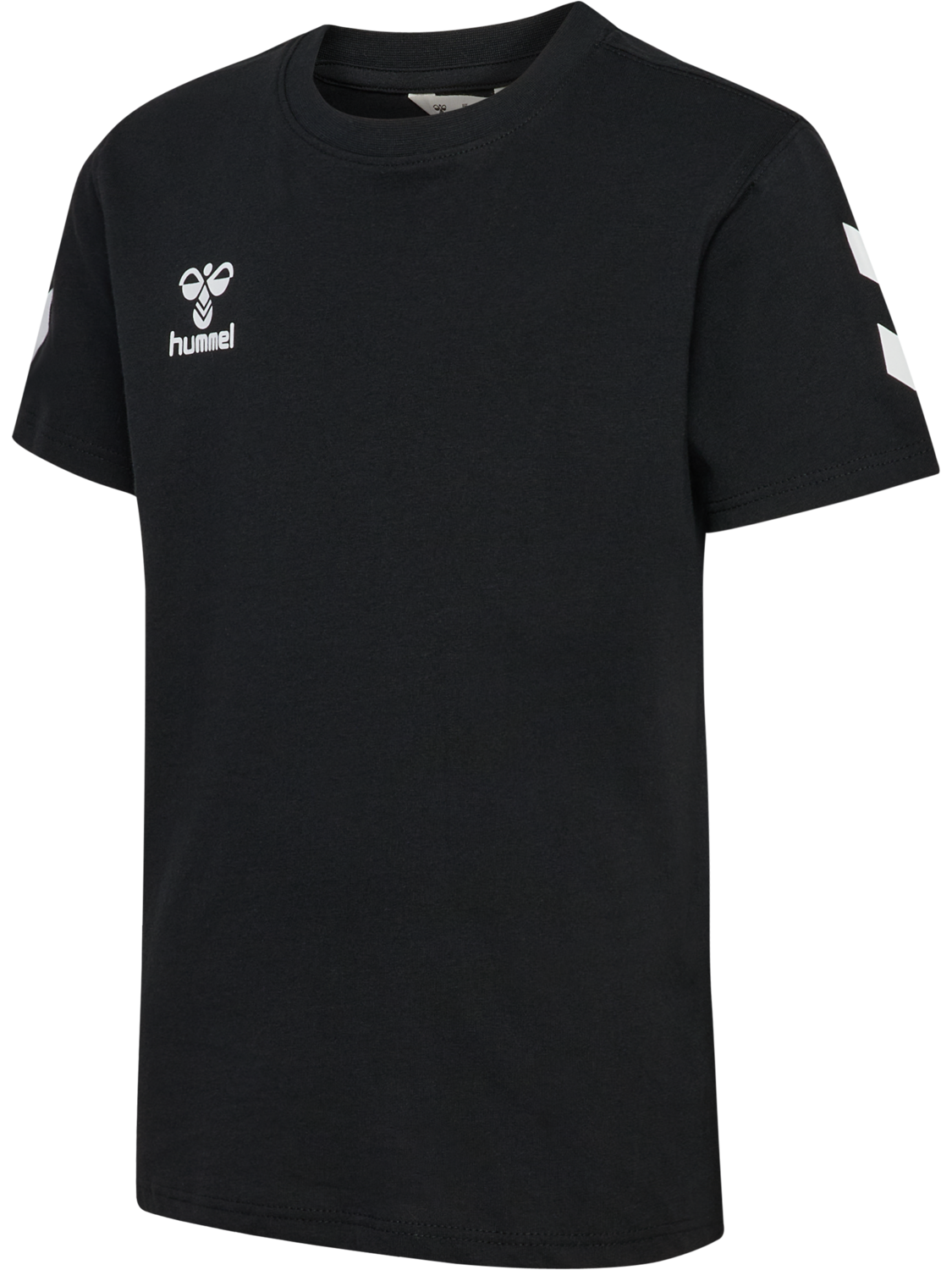hmlGO 2.0 CHEVRON T-SHIRT S/S KIDS, BLACK, packshot