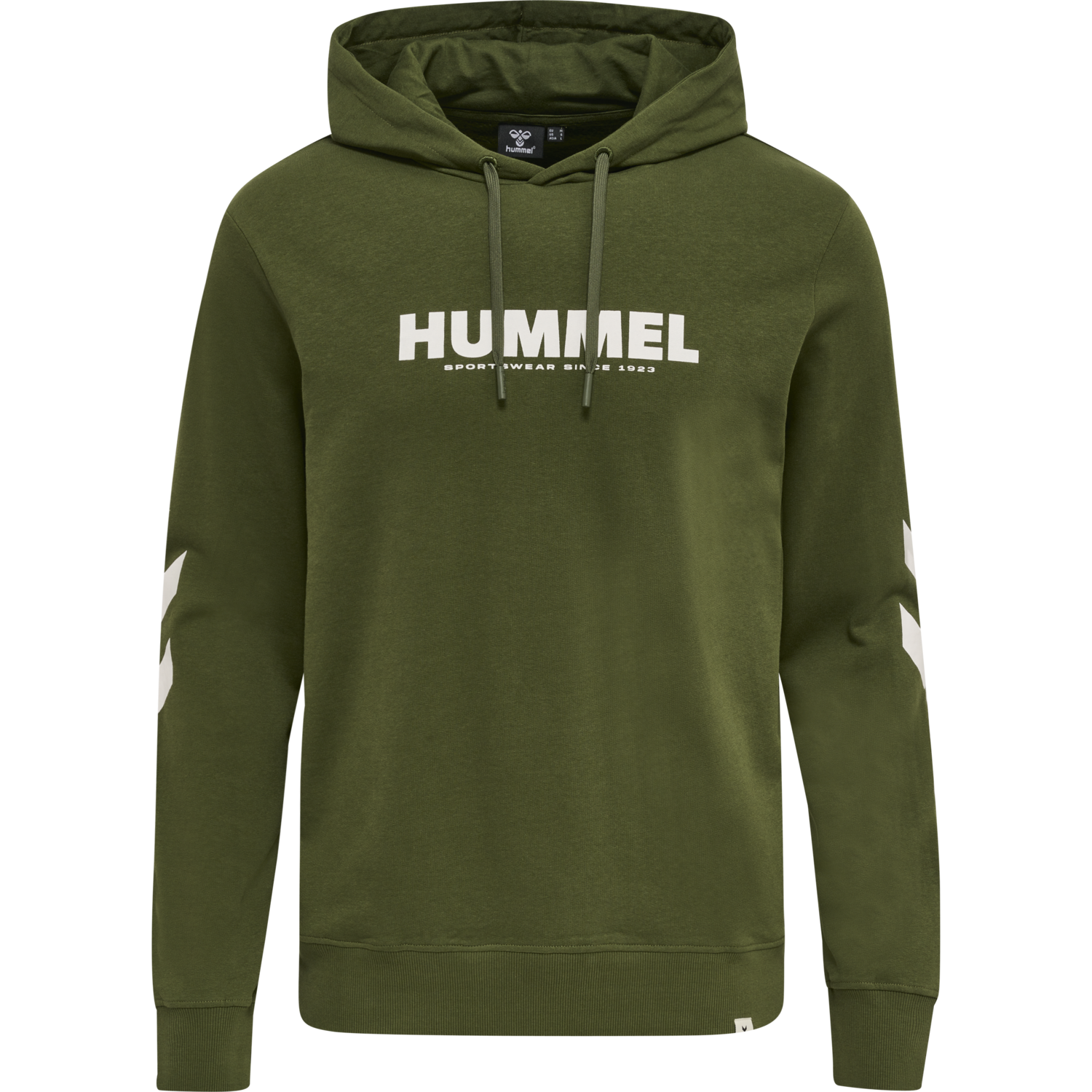 hmlLEGACY LOGO HOODIE, RIFLE GREEN, packshot