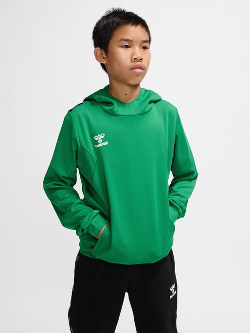 hmlAUTHENTIC PL HOODIE KIDS, JELLY BEAN, model