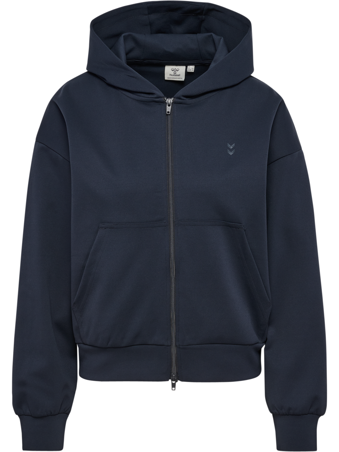 hmlDEFENDER W ZIP HOODIE, EBONY, packshot