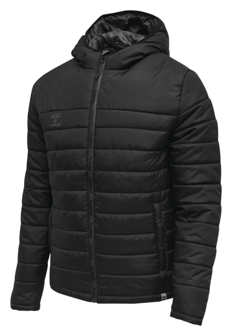 hmlNORTH QUILTED HOOD JACKET, BLACK/ASPHALT hmlNORTH QUILTED HOOD JACKET, BLACK/ASPHALT, packshot