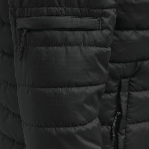 hmlNORTH QUILTED HOOD JACKET, BLACK/ASPHALT hmlNORTH QUILTED HOOD JACKET, BLACK/ASPHALT, packshot