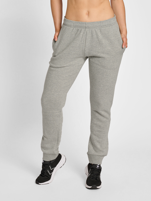 hummel RED BASIC SWEAT PANTS WOMAN - GREY MELANGE