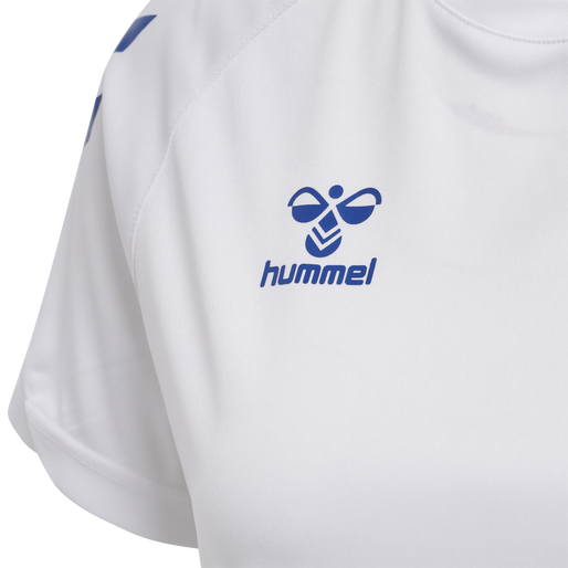 hmlCORE XK CORE POLY TEE  S/S WOMAN, WHITE/TRUE BLUE, packshot