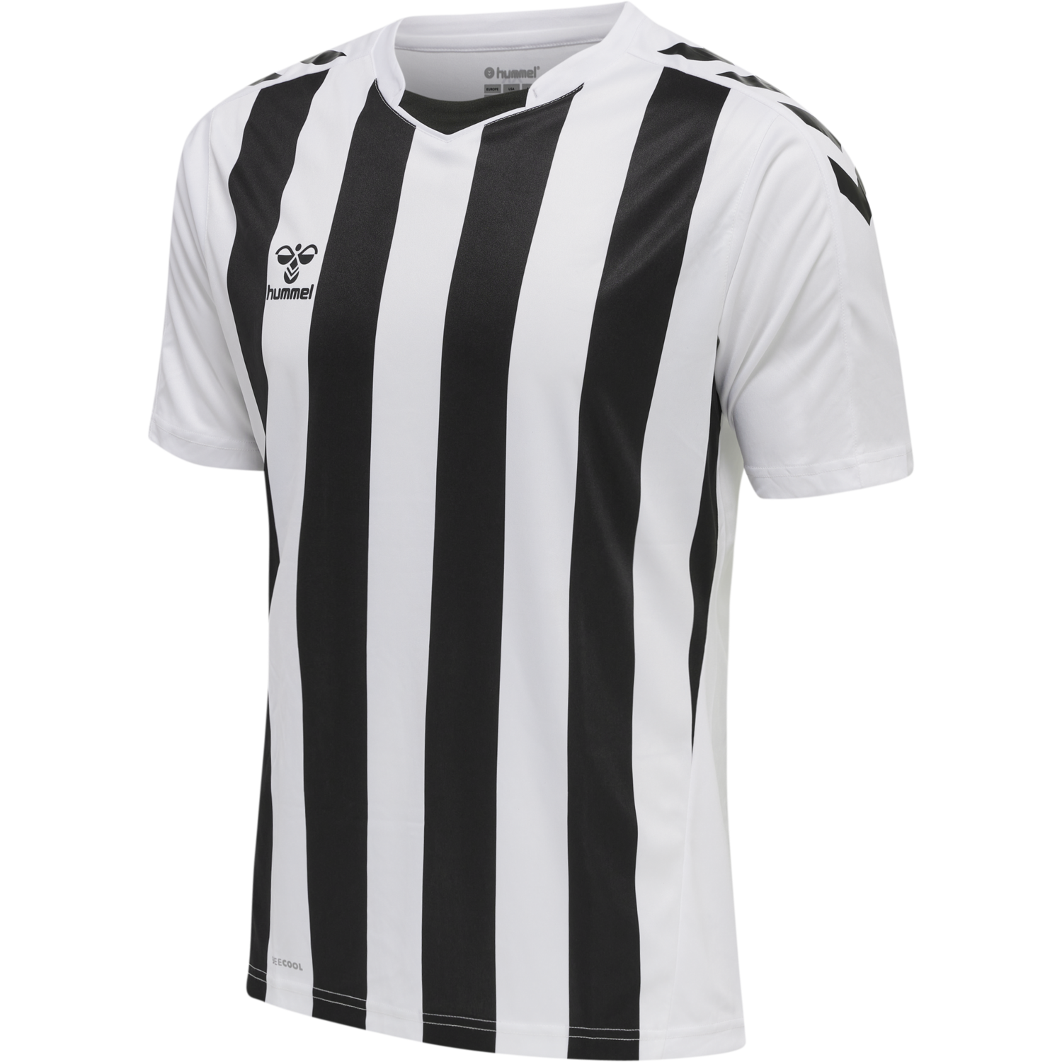 hmlCORE XK STRIPED JERSEY S/S, WHITE/BLACK, packshot