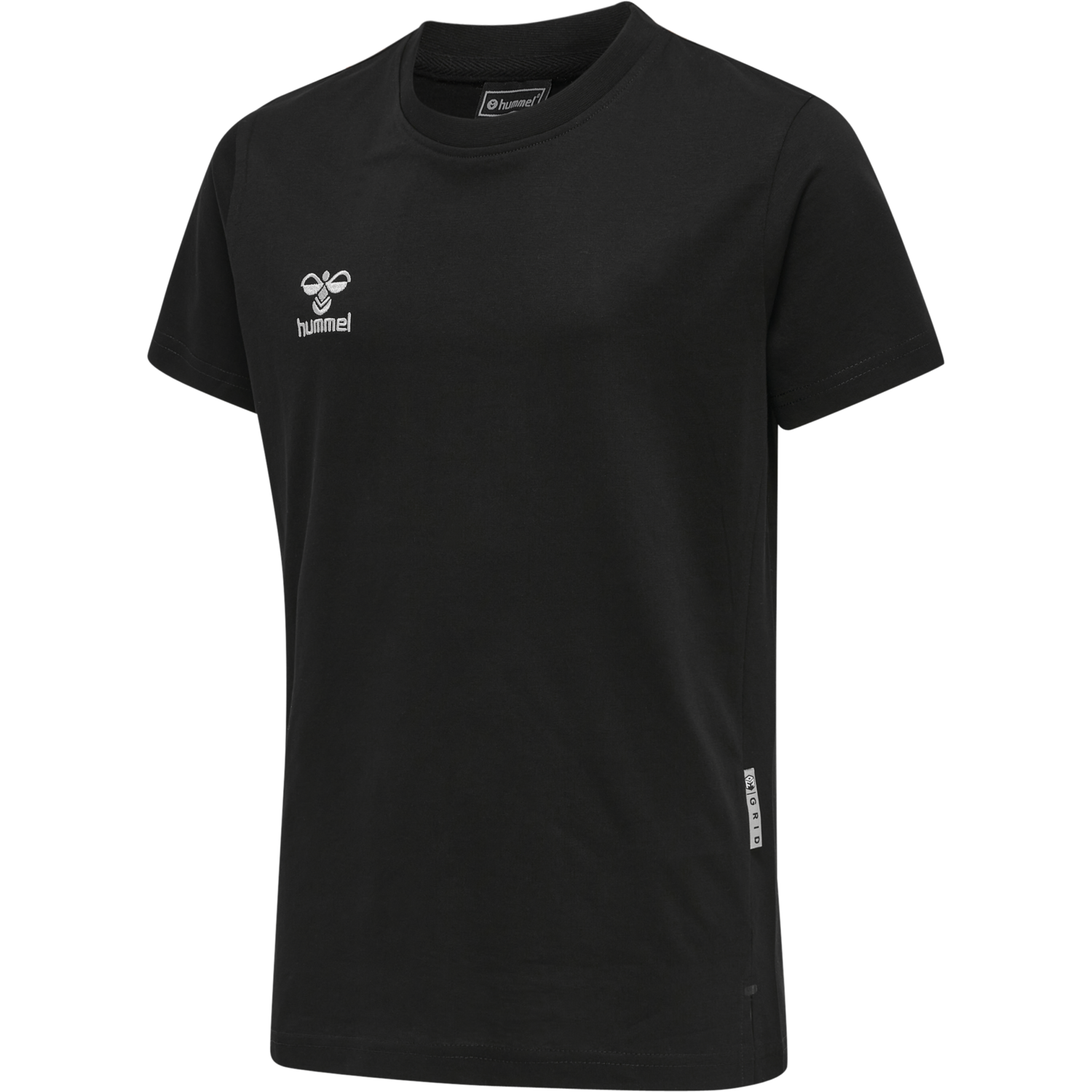 hmlMOVE GRID COTTON T-SHIRT S/S KID, BLACK, packshot