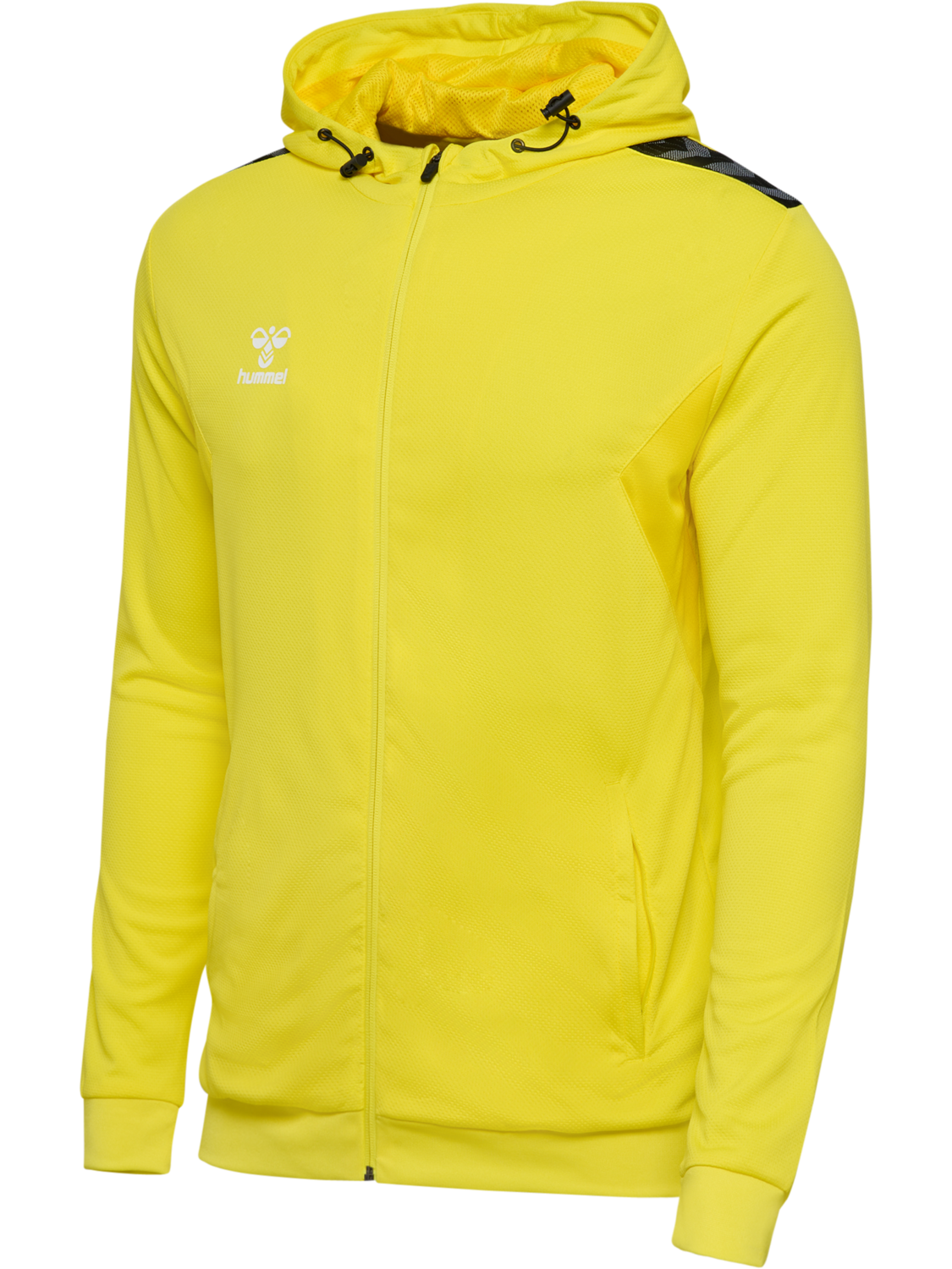 hmlAUTHENTIC PL ZIP HOODIE, BLAZING YELLOW, packshot