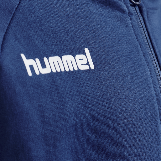 HMLGO KIDS COTTON ZIP HOODIE, TRUE BLUE, packshot