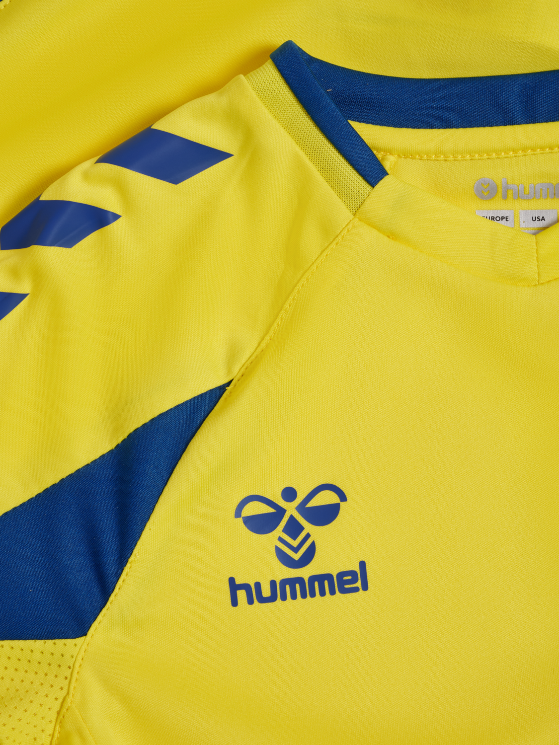 hmlCORE 2.0 JERSEY S/S KIDS, BLAZING YELLOW/TRUE BLUE, packshot